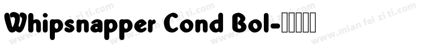 Whipsnapper Cond Bol字体转换